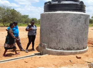 Rain water harvesting tanks in Alakas Health centre in Amudat and Natirae Health centre in Nabilatuk