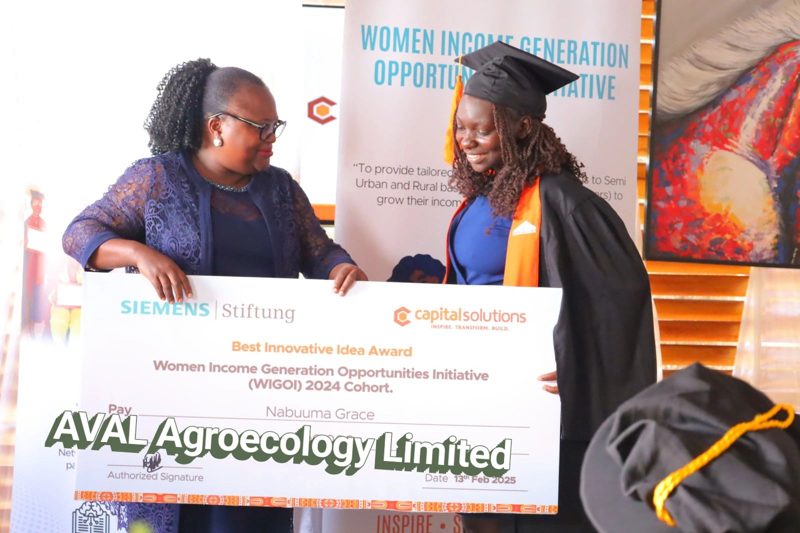 Nabuuma Grace, a TeamUp participant awarded for best innovation idea.